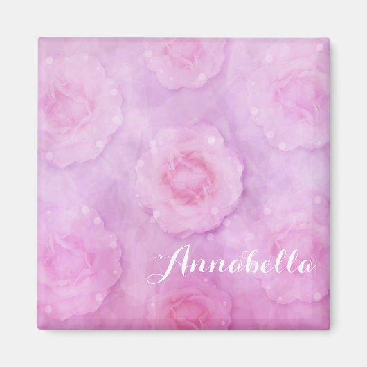 水彩バラ マグネット (正面)