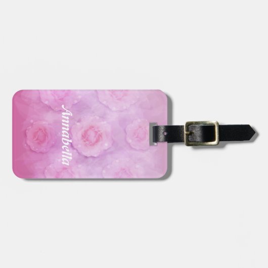水彩バラ ラゲッジタグ (正面横)