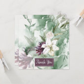 水彩バラ、リリー、マグノリア カード (正面/裏面インサイチュ)