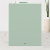 水彩バラ、リリー、マグノリア カード (裏面)