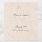 水彩バラ ワインラベル (シングルラベル)