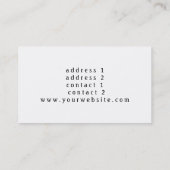 水彩バラ 名刺 (裏面)