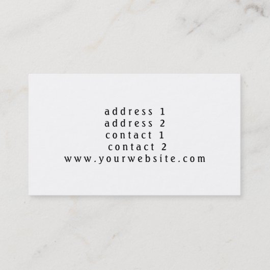 水彩バラ 名刺 (裏面)