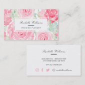 水彩バラ 名刺 (正面/裏面)