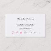 水彩バラ 名刺 (裏面)