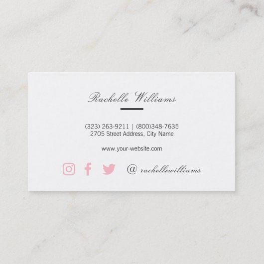 水彩バラ 名刺 (裏面)