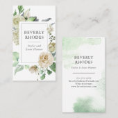 水彩バラ 名刺 (正面/裏面)