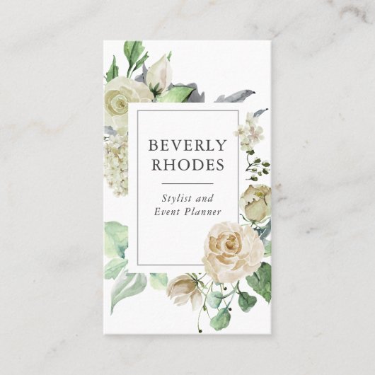 水彩バラ 名刺 (正面)