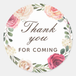 水彩バラ。感謝していフローラ来は ラウンドシール