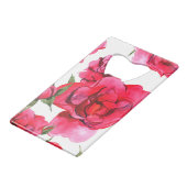 水彩バラ（白） クレジットカード栓抜き (裏面アングル)