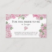 水彩バラ – 花嫁のためのレシピ エンクロージャーカード (正面)