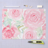水彩バラ 薄葉紙 (クラフト)