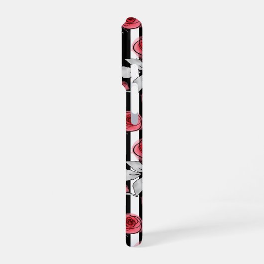 水彩バラ iPhoneケース (左側面)