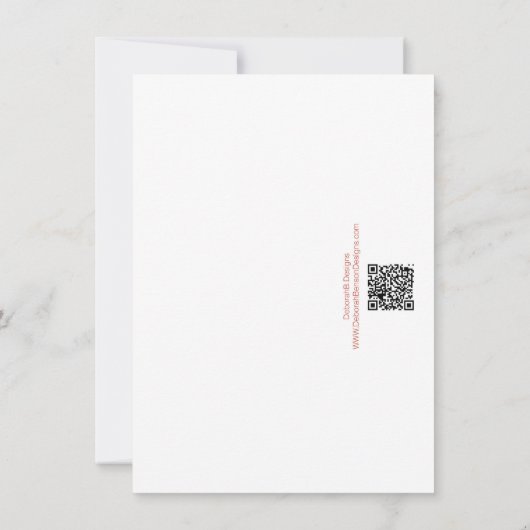 水彩バラJust A Note サンキューカード (裏面)