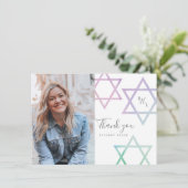 水彩バルミツワーフォトサンキューカード カード (スタンド正面)