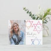 水彩バルミツワーフォトサンキューカード カード (スタンド正面)