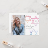 水彩バルミツワーフォトサンキューカード カード (正面/裏面インサイチュ)