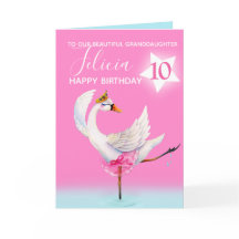 水彩バレエスワンの孫娘10歳の誕生日