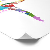 水彩バレリーナのポスター ポスター (角)