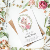 水彩バレリーナキャットベビーシャワー 招待状