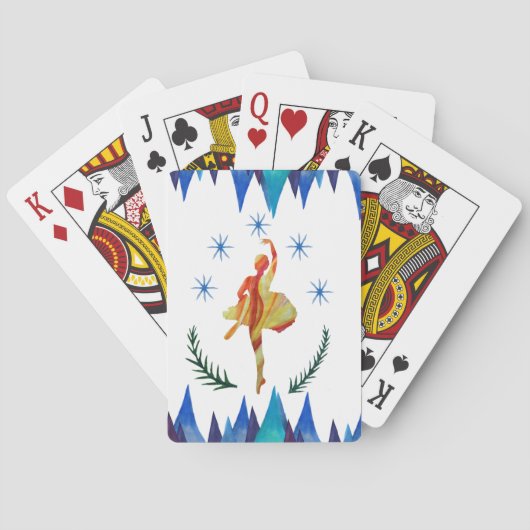 水彩バレリーナ トランプ (裏面)