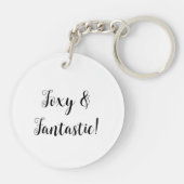 水彩バレンタインキツネカード キーホルダー (裏面)