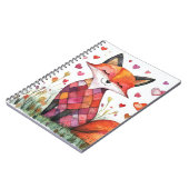 水彩バレンタインキツネカード ノートブック (左側)