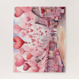 水彩バレンタインデーのフェア ジグソーパズル