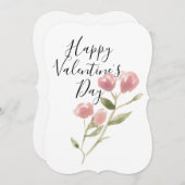 水彩バレンタインデーパーソナライズされたス 招待状 (正面/裏面)