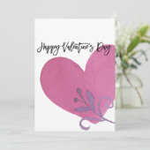 水彩バレンタインデーパーソナライズされたス 招待状 (スタンド正面)