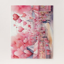 水彩バレンタインデー ジグソーパズル