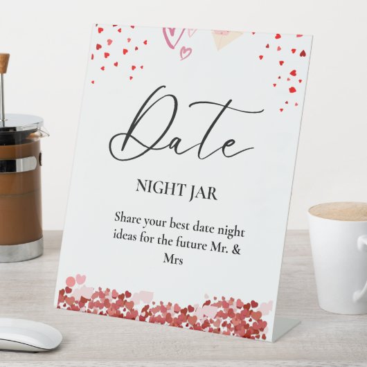 水彩バレンタイン結婚ブライダルシャワーのサイン 台座サイン (インサイチュ)