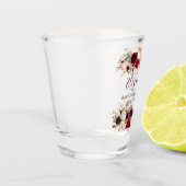 水彩バーガンディフローラバチェロレッテ ショットグラス (左)