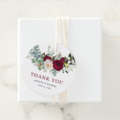 水彩バーガンディフローラ緑結婚園 フェイバータグ (インサイチュ)