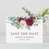 水彩バーガンディフローラ緑 セーブザデート (スタンド正面)