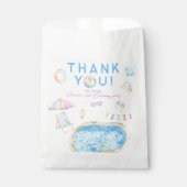 水彩バースデーパーティープールスイミングサンキュー フェイバーバッグ (正面)