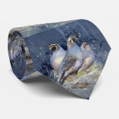 水彩バードカリフォルニアウズルパターンタイ ネクタイ (ロール)