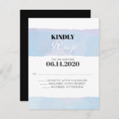 水彩バーバルミツワー返信カード 出欠カード (正面/裏面)