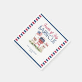 水彩バーベキュー国旗7月4日パーティー スタンダードカクテルナプキン (角)