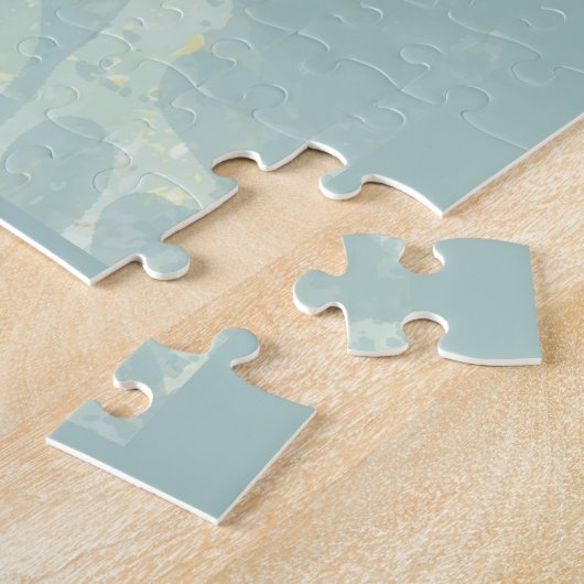 水彩バーンフクロウ鳥野生動物自然アート ジグソーパズル (側面)