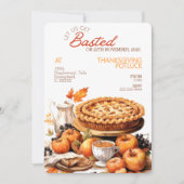 水彩パイサンクスギビング素朴ポトラック招待状 シーズンカード (正面)