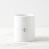 水彩パイナップルオリジナルアートボホイエロー コーヒーマグカップ (中央)