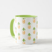 水彩パイナップルパターン マグカップ (正面左)