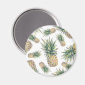 水彩パイナップルパターン マグネット (正面/裏面)