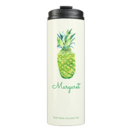 水彩パイナップル可愛いトロピカル芸術的フルーツ タンブラー