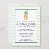 水彩パイナップル引っ越し祝いパーティーパーティー 招待状 (正面)