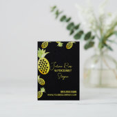 水彩パイナップル栄養士果実 名刺 (スタンド正面)