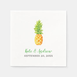 水彩パイナップル結婚ズ スタンダードカクテルナプキン