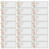 水彩パイナップル ゲスト住所ラベル シール (正面)