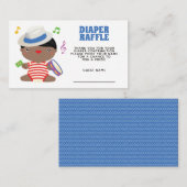 水彩パイロットテディベアおむつラッフルエンクロシュル エンクロージャーカード (正面/裏面)